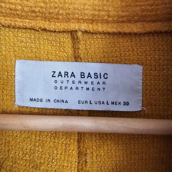 Women’s Zara Basic Overcoat in Mustard - Picture 3 of 3